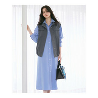 【SLOW/一部店舗限定】タンブラーコットンブロード シャツワンピース