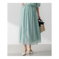 【WEB&一部店舗限定/洗える】ライトシアーミクスチャー スカート