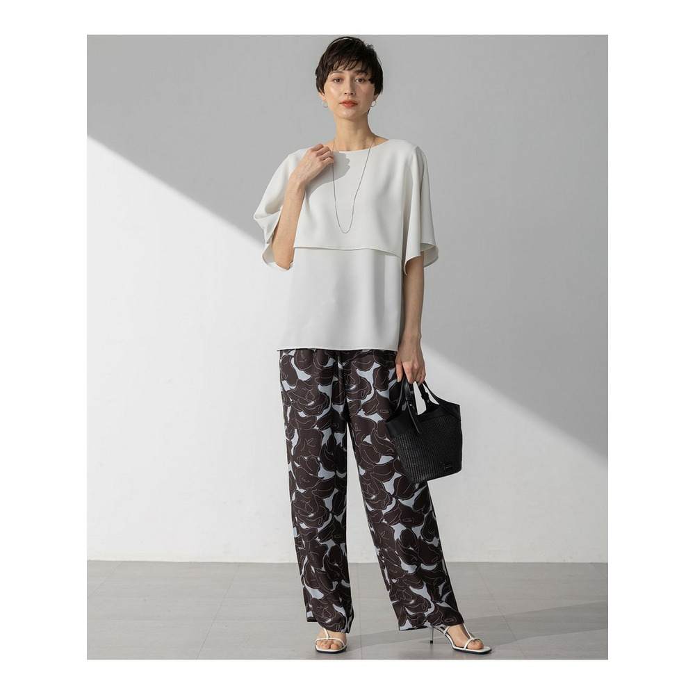 【吸水速乾/UVカット/接触冷感】ストレッチジョーゼット ケープデザイン カットソー27