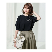 【洗える】レーヨンポリエステルストレッチ ドルマン ニット