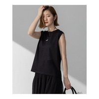 【CanCam10月号掲載/新色追加】シャイニーシアー ノースリーブ ニット