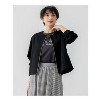 【洗える】リネンレーヨンストレッチ ブルゾン
