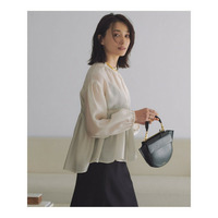 【杏さん着用/WEB&一部店舗限定カラーあり】ソフトオーガンジー ボリューム ブラウス