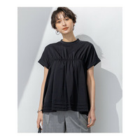 【撥水加工/洗える】シアーナイロンツイル ギャザー ブラウス