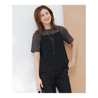【速乾性/汗じみ防止】半袖 クロップド IT Tシャツ