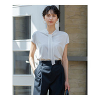 【洗える】レーヨンポリエステルストレッチ ボウタイ ニット