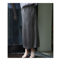 【撥水加工/洗える】スムースサテン Iライン スカート