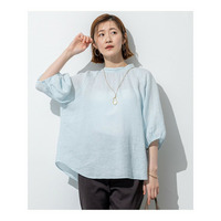 【洗える】LIBECOリネン ボリュームスリーブ ブラウス