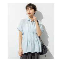 【洗える】LIBECOリネン タック デザイン シャツ