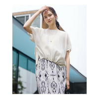 【SLOW/一部店舗限定】ナチュラルピケワッシャー ブラウス