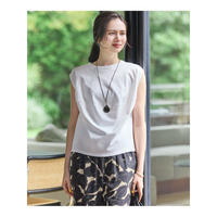 【SLOW/一部店舗限定】ライトツイストコットン 切り替えデザイン Tシャツ
