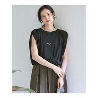 【SLOW/一部店舗限定】ファインゲージ ギャザー Tシャツ