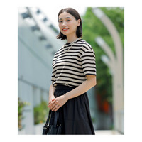 【洗える】シアーフライスボーダー Tシャツ