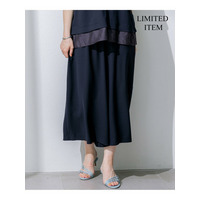 【Lサイズ限定/吸水速乾/UVカット/接触冷感/】ストレッチジョーゼット ガウチョパンツ