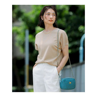 【洗える】レーヨンポリエステルストレッチ プルオーバー ラメニット