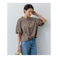 【WEB&一部店舗限定/接触冷感】ツイストコットンプレーティング バルーンスリーブ カットソー