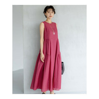 【店舗限定/接触冷感】ウォッシャブルラミータンブラー ノースリーブ ワンピース