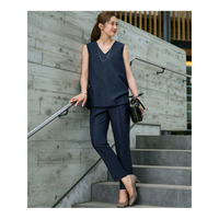 【一部店舗限定/洗える】リネンライクジャカード セットアップ