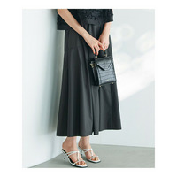 【接触冷感/撥水加工】ストレッチブロード ギャザースカート
