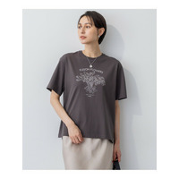 【洗える】JANE PACKERコラボ フラワー刺繍 Tシャツ