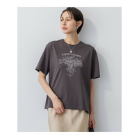【洗える】JANE PACKERコラボ フラワー刺繍 Tシャツ