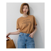 【洗える】JANE PACKERコラボ フラワー刺繍 Tシャツ