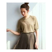 【洗える】オータムメタリック ラメ ニットT