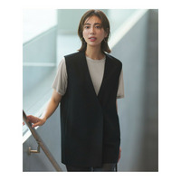 【洗える/吊り干しOK】ヴィスコースストレッチ ニットベスト