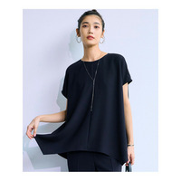 【UVカット/接触冷感/吸水速乾】ストレッチジョーゼット イレギュラーヘムプルオーバー