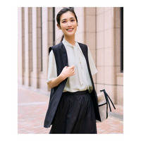 【UVカット/接触冷感/吸水速乾】ストレッチジョーゼット ボウタイ カットソー