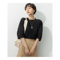 【洗える】クリアトリコットジャージー ギャザーフォルム カットソー