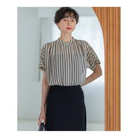 【一部先行予約/WEB&一部店舗限定】ストライププリント シフォン ブラウス