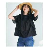 【WEB&一部店舗限定】コットンローン ピンタック フレア ブラウス