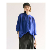 【洗える】シアービエラ タックデザイン ブラウス