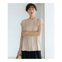 【接触冷感/WEB&一部店舗限定】レーヨンスパローン ティアード ブラウス