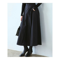 【洗える】ナイロンコットンポプリン タック スカート