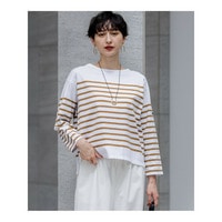 【洗える】Armor-lux パネルボーダー 長袖Tシャツ