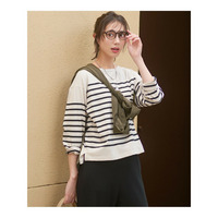 【洗える】Armor-lux パネルボーダー 長袖Tシャツ