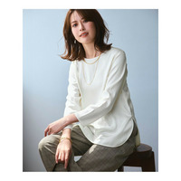 【洗える】サテン ロングスリーブ Tシャツ