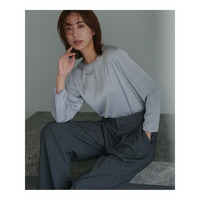 【洗える】サテン ロングスリーブ Tシャツ