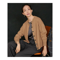 【見上愛さん着用/洗える】ピュアカシミヤ クルーネック カーディガン