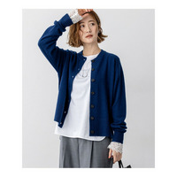 【見上愛さん着用/STORY12月号掲載】ピュアカシミヤ クルーネック カーディガン