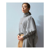 【見上愛さん着用/洗える】ピュアカシミヤ タートルネック ニット