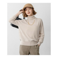 【滝沢眞規子さん着用/洗える】ピュアカシミヤ タートルネック ニット