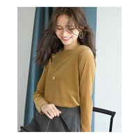 【SLOW/一部店舗限定】ブラッシュドチュール メッシュベロア カットソー