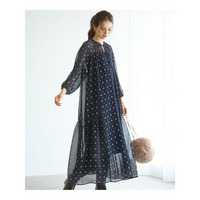 【SLOW/一部店舗限定】クレープ フラワープリント ワンピース