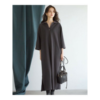 【SLOW/一部店舗限定】ライトダンボール スキッパー ワンピース