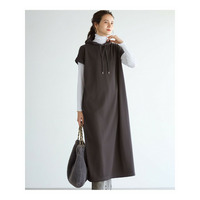 【SLOW/一部店舗限定】コットンライクテリー フーディー ワンピース