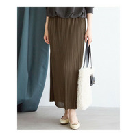 【SLOW/一部店舗限定】トリコットプリーツ Iライン スカート