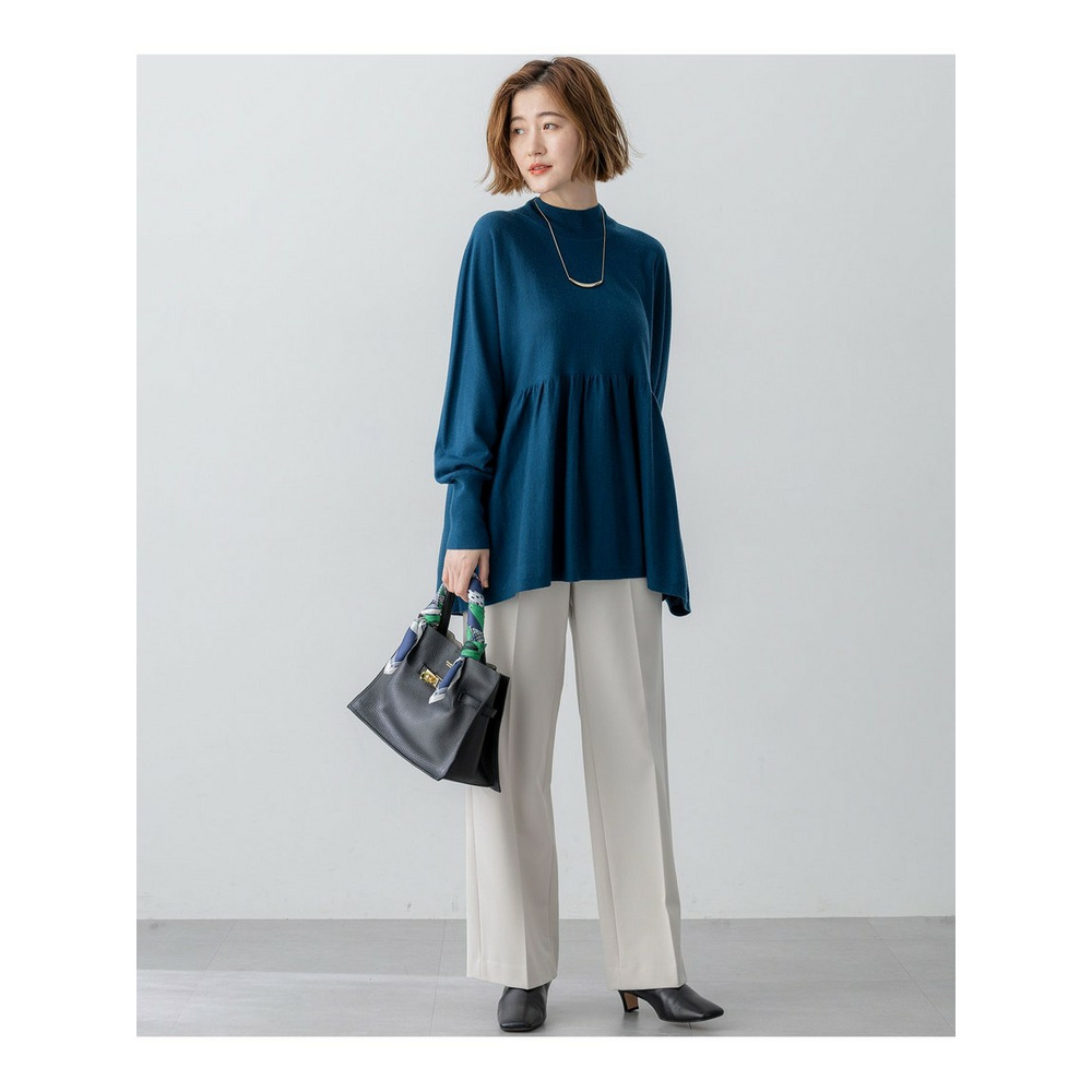 【撥水加工/洗える/VERY11月号掲載】TRストレッチギャバ ワイド パンツ27